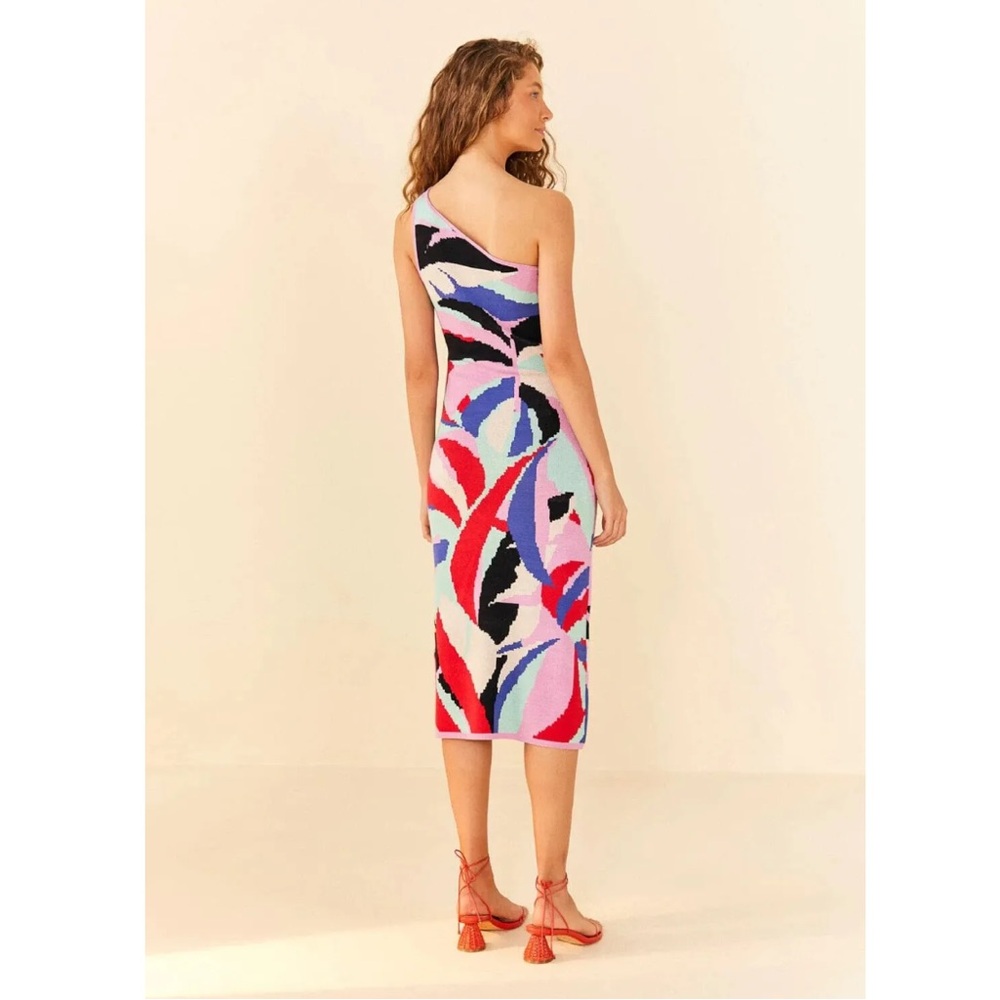 FARM RIO Colorful Monstera Knit Dress - Picture 5 of 6